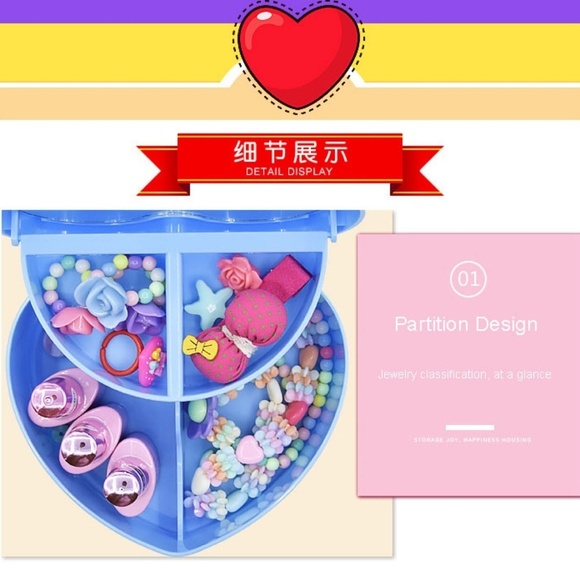 Hello Kitty Large Heart Jewelry Box Pink Princess - Picture 4 of 7